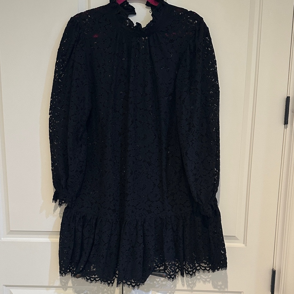 J Crew Elegant Black Lace Dress.